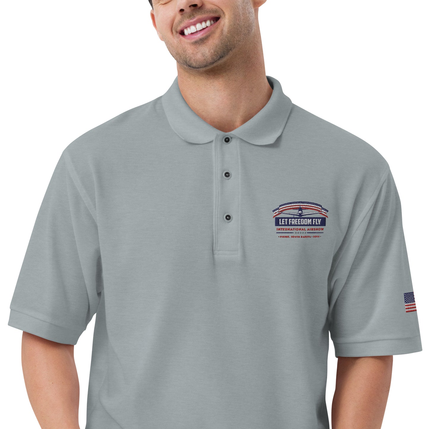 Let Freedom Fly International Airshow Men's Premium Polo