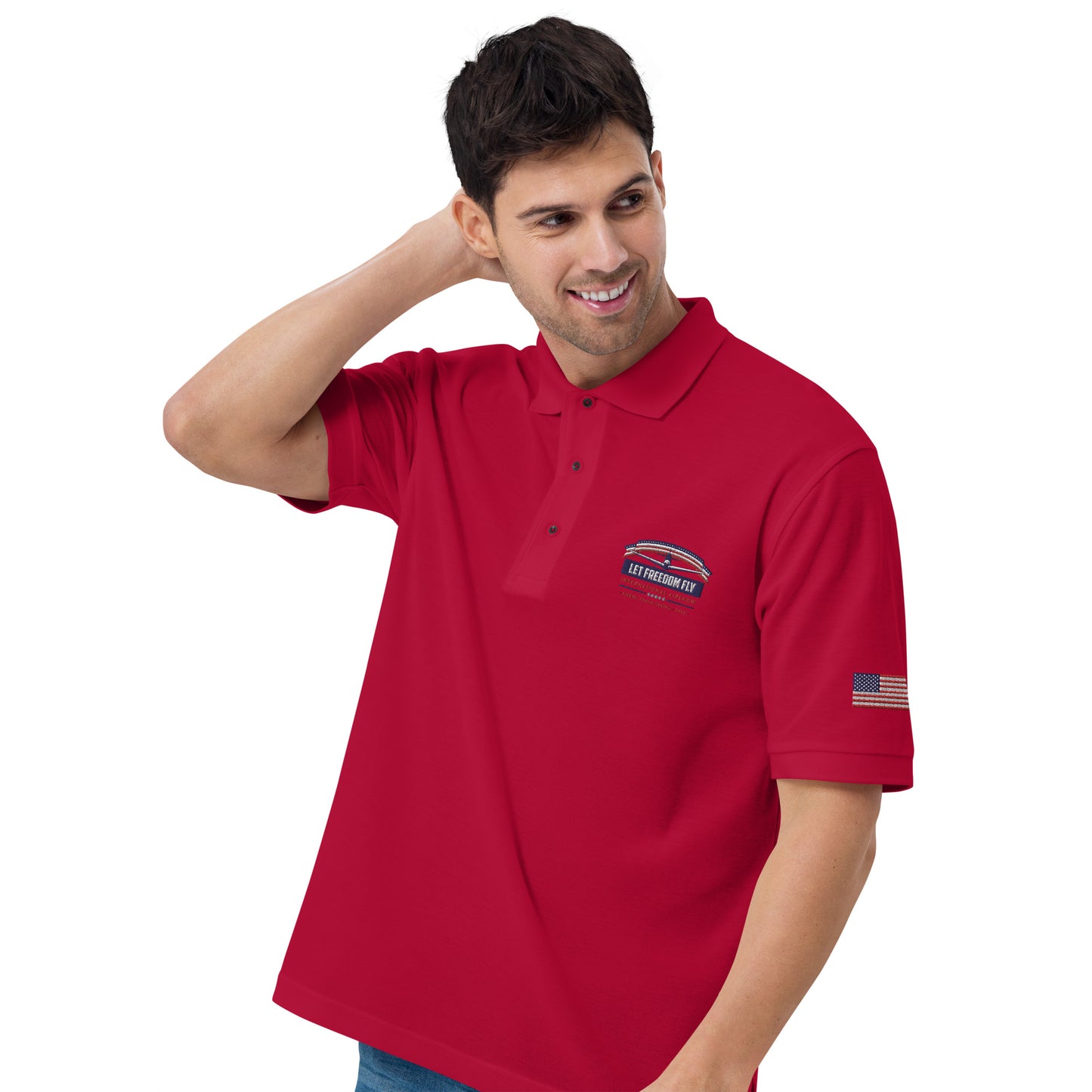 Let Freedom Fly International Airshow Men's Premium Polo