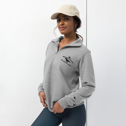 Mustang Aviation Unisex Gray Embroidered fleece pullover